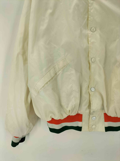 キングルイ King louie 70-80S USA製 プリント 白タグ PROFIT IRISH アイリッシュ アーム ロゴ リブライン ナイロン コーチ ジャケット メンズ import:XL